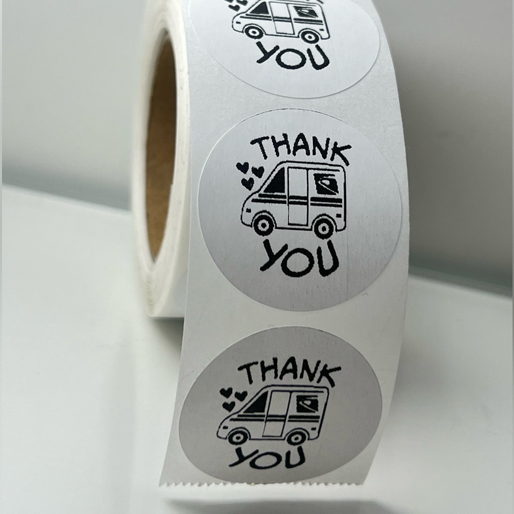 100 Thank You USPS Sticker, Thank You Sticker, Postal Mailbox Sticker - Picture 5 of 15